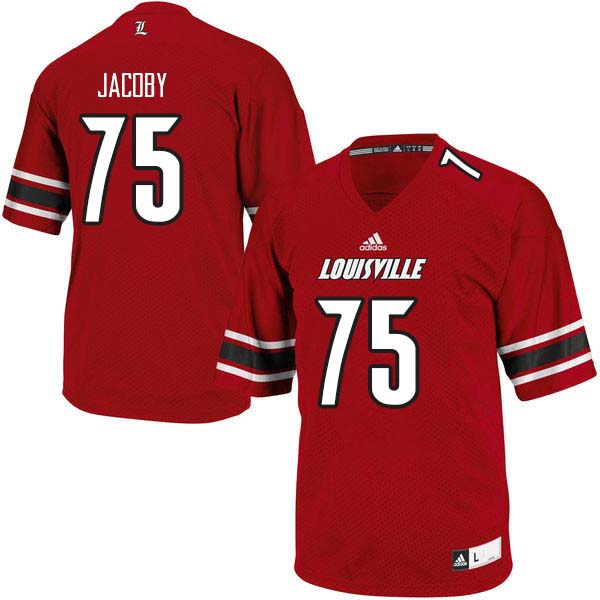 Men Louisville Cardinals #75 Joe Jacoby College Football Jerseys Sale-Red